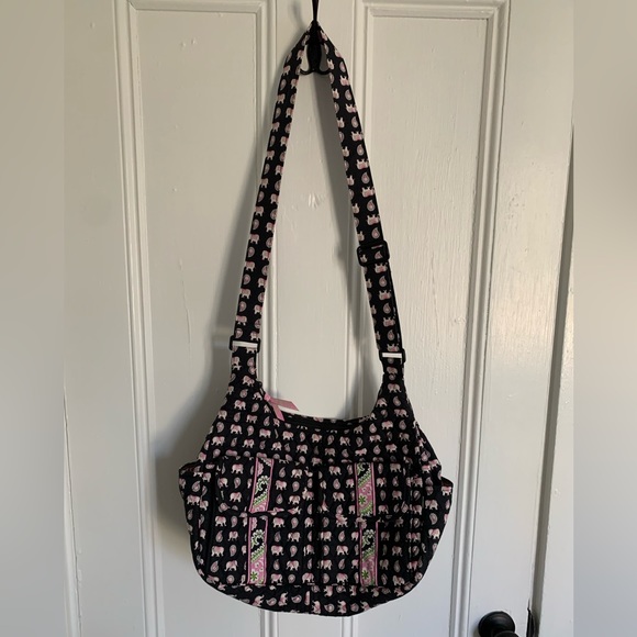 Vera Bradley Handbags - VERA BRADLEY | Retired Pink Elephant Messenger Diaper Shoulder Bag